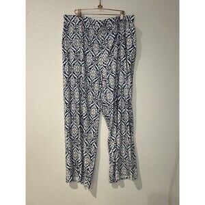 D&Co. Beach Print Pants Women's 1X or 2X